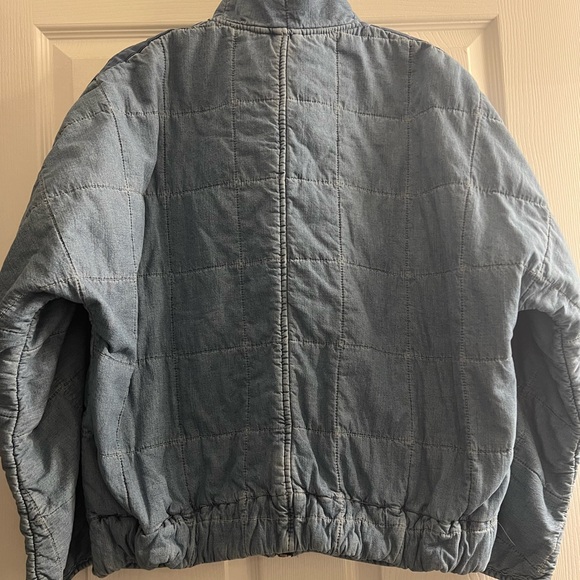 Free People Dolman Quilted Denim Jacket - color Cali Indigo - size Small - Picture 7 of 9